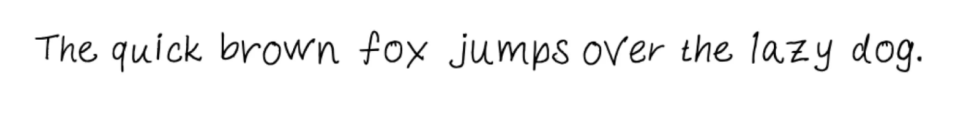 Generic handwriting font output